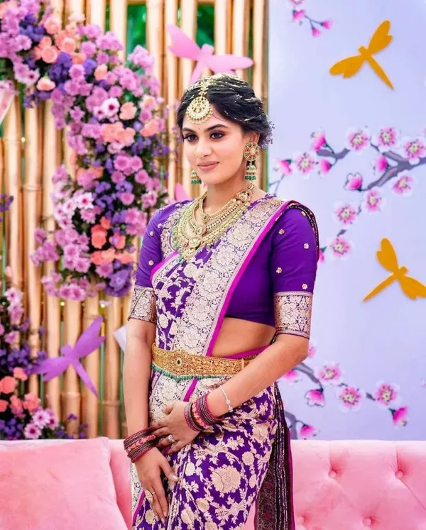 Blue_Embellished_Banarasi_Jacquard_Saree_(Blue)